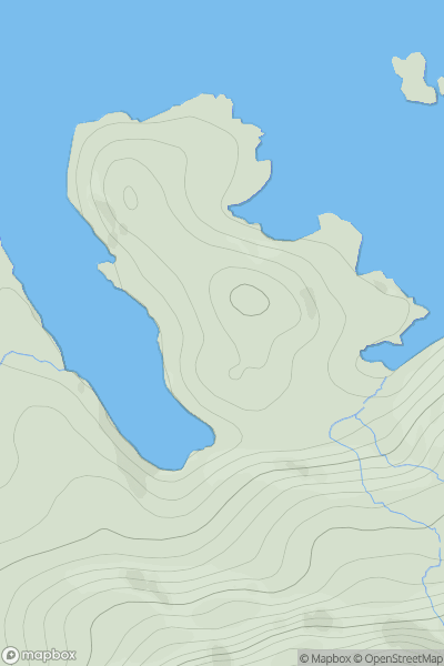 Thumbnail image for Aird Mhor [Applecross to Achnasheen] [NG863547] showing contour plot for surrounding peak
